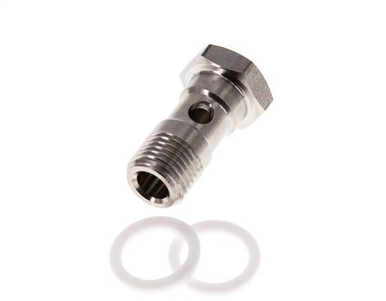 Banjobout 1-weg RVS G1/4'' Buitendraad PTFE