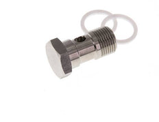 Banjobout 1-weg RVS G3/8'' Buitendraad PTFE