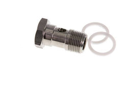 Banjobout 1-weg RVS G3/8'' Buitendraad PTFE