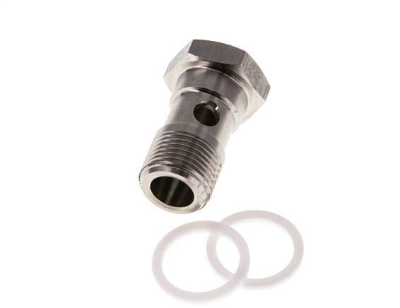 Banjobout 1-weg RVS G3/8'' Buitendraad PTFE