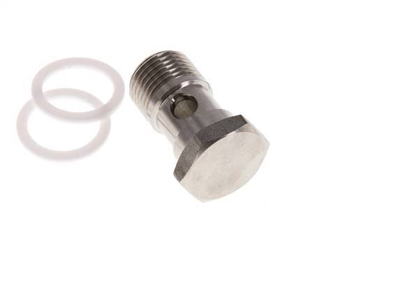 Banjobout 1-weg RVS G1/2'' Buitendraad PTFE