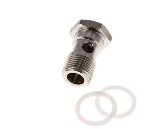 Banjobout 1-weg RVS G1/2'' Buitendraad PTFE