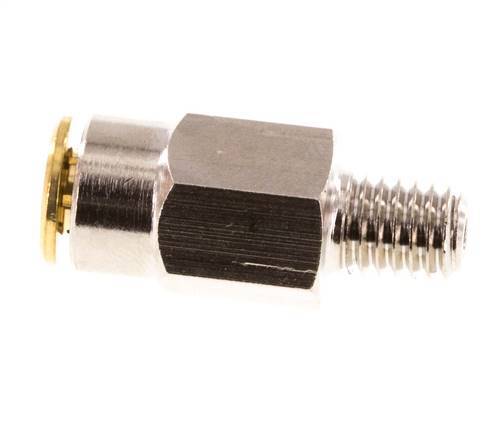 4mm x M 6 (conical) Messing Insteekfitting Buitendraad Hoge Druk NBR [2 Stuks]
