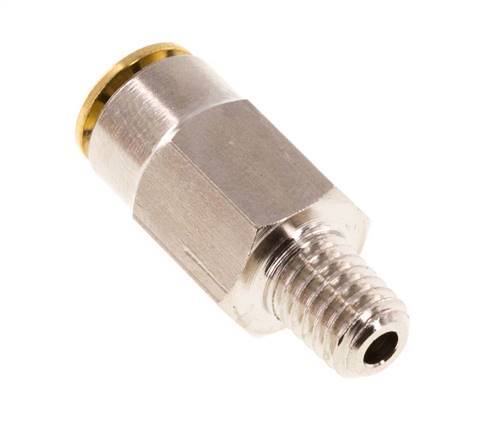 4mm x M 6 (conical) Messing Insteekfitting Buitendraad Hoge Druk NBR [2 Stuks]