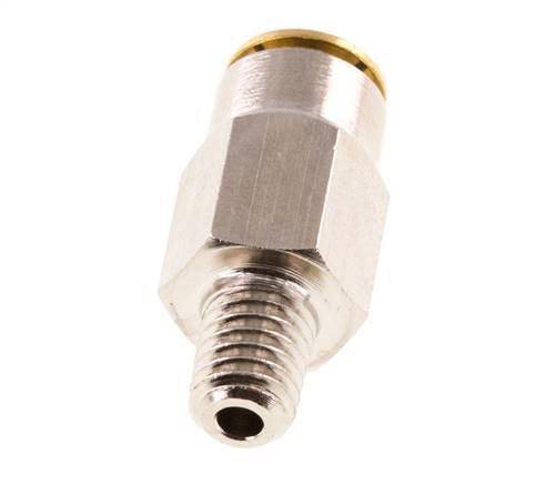 4mm x M 6 (conical) Messing Insteekfitting Buitendraad Hoge Druk NBR [2 Stuks]