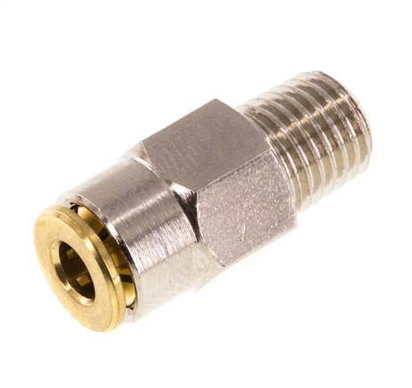 4mm x M 8 x 1 (conical) Messing Insteekfitting Buitendraad Hoge Druk NBR [2 Stuks]