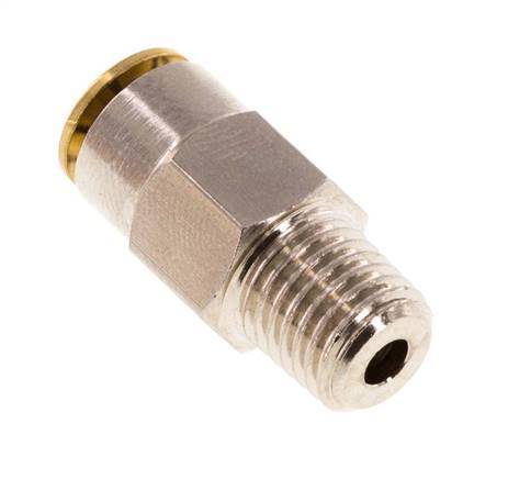 4mm x M 8 x 1 (conical) Messing Insteekfitting Buitendraad Hoge Druk NBR [2 Stuks]