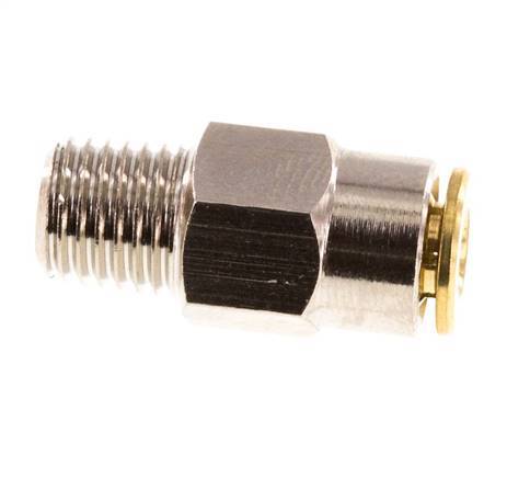 4mm x M 8 x 1 (conical) Messing Insteekfitting Buitendraad Hoge Druk NBR [2 Stuks]