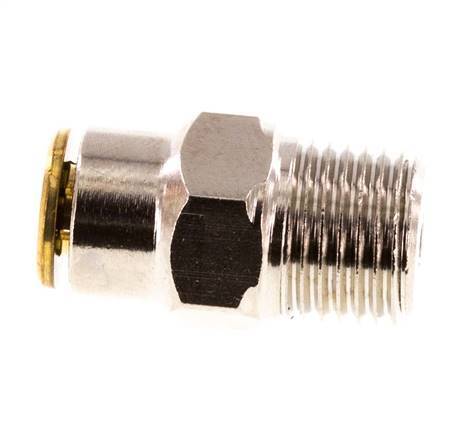 4mm x M 10 x 1 (conical) Messing Insteekfitting Buitendraad Hoge Druk NBR [2 Stuks]