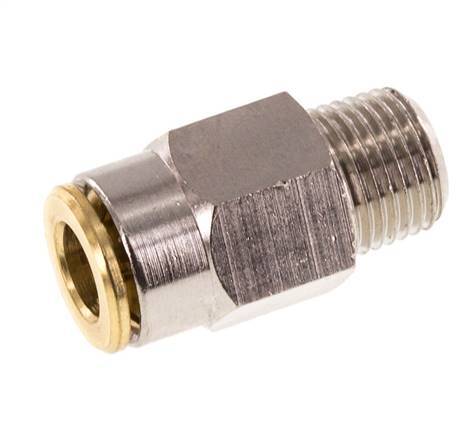 6mm x R1/8'' Messing Insteekfitting Buitendraad Hoge Druk NBR [2 Stuks]