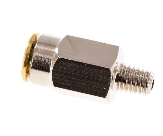 6mm x M 6 (conical) Messing Insteekfitting Buitendraad Hoge Druk NBR [2 Stuks]