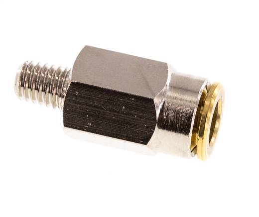6mm x M 6 (conical) Messing Insteekfitting Buitendraad Hoge Druk NBR [2 Stuks]