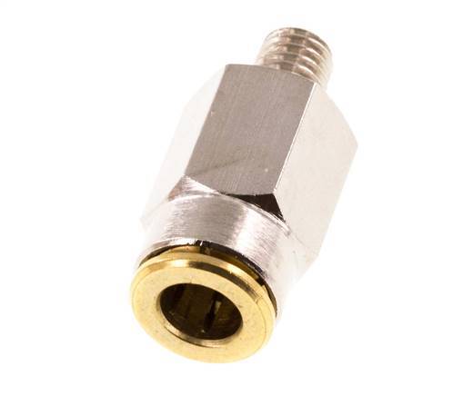 6mm x M 6 (conical) Messing Insteekfitting Buitendraad Hoge Druk NBR [2 Stuks]