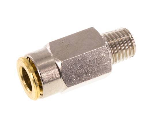 6mm x M 8 x 1 (conical) Messing Insteekfitting Buitendraad Hoge Druk NBR [2 Stuks]