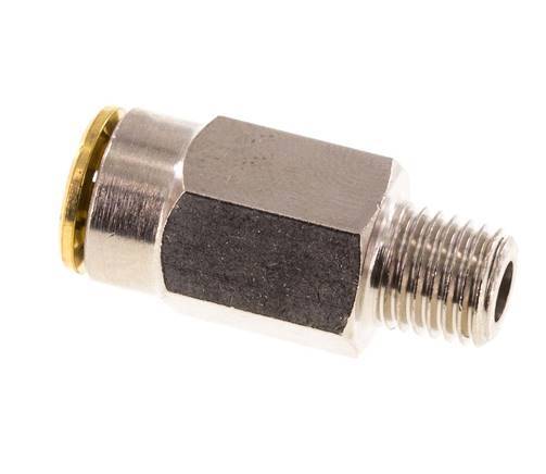6mm x M 8 x 1 (conical) Messing Insteekfitting Buitendraad Hoge Druk NBR [2 Stuks]