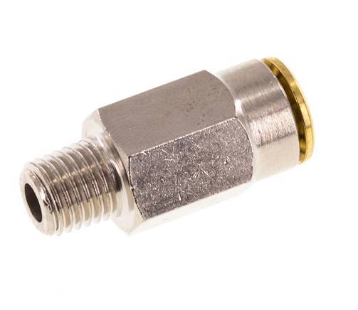 6mm x M 8 x 1 (conical) Messing Insteekfitting Buitendraad Hoge Druk NBR [2 Stuks]