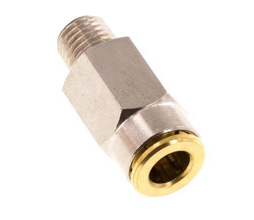 6mm x M 8 x 1 (conical) Messing Insteekfitting Buitendraad Hoge Druk NBR [2 Stuks]