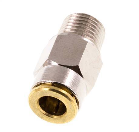 6mm x M 10 x 1 (conical) Messing Insteekfitting Buitendraad Hoge Druk NBR [2 Stuks]
