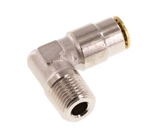 4mm x R1/8'' 90 graden L-verbinding Messing Insteekfitting Buitendraad Hoge Druk NBR [2 Stuks]