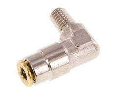 4mm x M 6 (conical) 90 graden L-verbinding Messing Insteekfitting Buitendraad Hoge Druk NBR [2 Stuks]