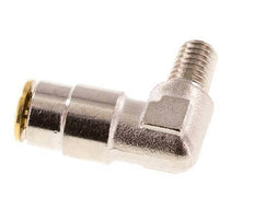 4mm x M 6 (conical) 90 graden L-verbinding Messing Insteekfitting Buitendraad Hoge Druk NBR [2 Stuks]