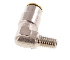 4mm x M 6 (conical) 90 graden L-verbinding Messing Insteekfitting Buitendraad Hoge Druk NBR [2 Stuks]