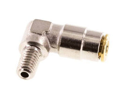 4mm x M 6 (conical) 90 graden L-verbinding Messing Insteekfitting Buitendraad Hoge Druk NBR [2 Stuks]
