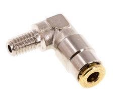 4mm x M 6 (conical) 90 graden L-verbinding Messing Insteekfitting Buitendraad Hoge Druk NBR [2 Stuks]