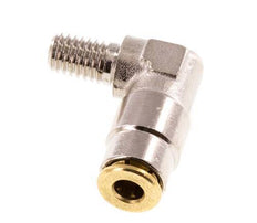 4mm x M 6 (conical) 90 graden L-verbinding Messing Insteekfitting Buitendraad Hoge Druk NBR [2 Stuks]