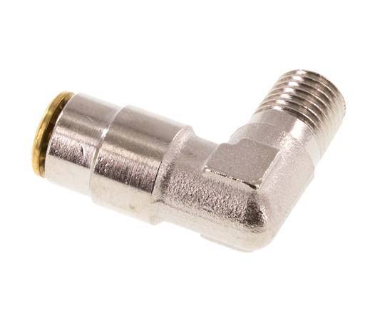 4mm x M 8 x 1 (conical) 90 graden L-verbinding Messing Insteekfitting Buitendraad Hoge Druk NBR [2 Stuks]