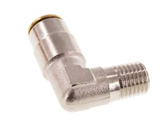 4mm x M 8 x 1 (conical) 90 graden L-verbinding Messing Insteekfitting Buitendraad Hoge Druk NBR [2 Stuks]