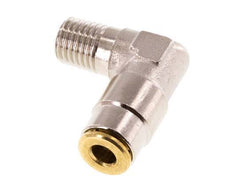 4mm x M 8 x 1 (conical) 90 graden L-verbinding Messing Insteekfitting Buitendraad Hoge Druk NBR [2 Stuks]