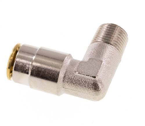 6mm x R1/8'' 90 graden L-verbinding Messing Insteekfitting Buitendraad Hoge Druk NBR [2 Stuks]
