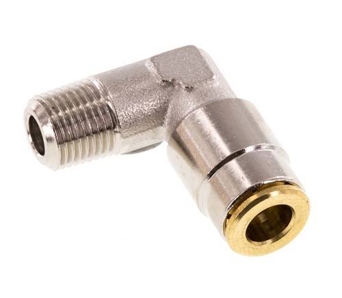 6mm x R1/8'' 90 graden L-verbinding Messing Insteekfitting Buitendraad Hoge Druk NBR [2 Stuks]