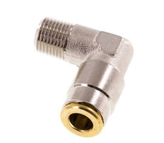 6mm x R1/8'' 90 graden L-verbinding Messing Insteekfitting Buitendraad Hoge Druk NBR [2 Stuks]