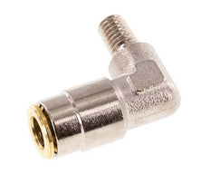 6mm x M 6 (conical) 90 graden L-verbinding Messing Insteekfitting Buitendraad Hoge Druk NBR [2 Stuks]