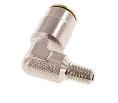 6mm x M 6 (conical) 90 graden L-verbinding Messing Insteekfitting Buitendraad Hoge Druk NBR [2 Stuks]