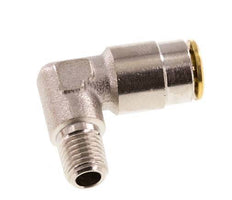 6mm x M 8 x 1 (conical) 90 graden L-verbinding Messing Insteekfitting Buitendraad Hoge Druk NBR [2 Stuks]