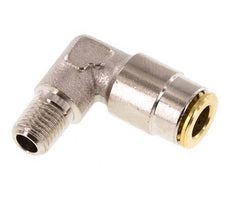 6mm x M 8 x 1 (conical) 90 graden L-verbinding Messing Insteekfitting Buitendraad Hoge Druk NBR [2 Stuks]