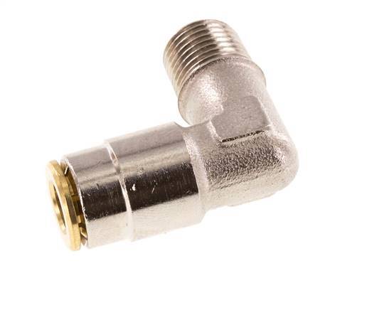 6mm x M 10 x 1 (conical) 90 graden L-verbinding Messing Insteekfitting Buitendraad Hoge Druk NBR [2 Stuks]
