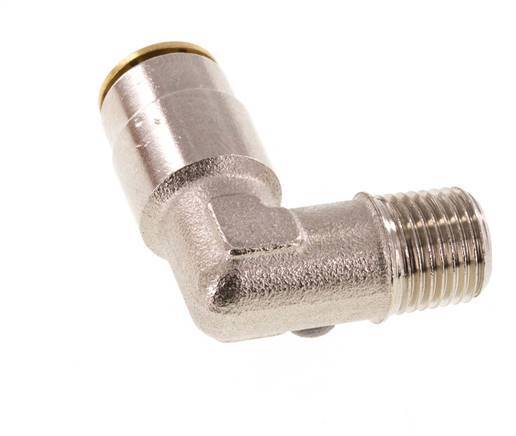 6mm x M 10 x 1 (conical) 90 graden L-verbinding Messing Insteekfitting Buitendraad Hoge Druk NBR [2 Stuks]