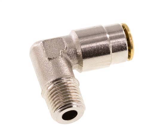 6mm x M 10 x 1 (conical) 90 graden L-verbinding Messing Insteekfitting Buitendraad Hoge Druk NBR [2 Stuks]