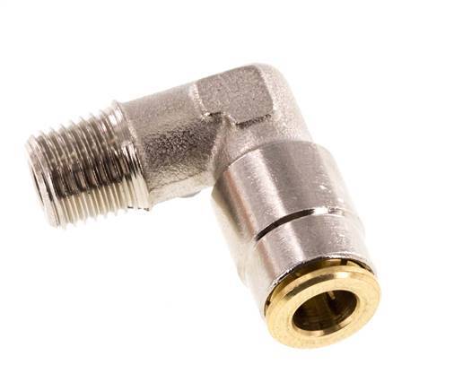 6mm x M 10 x 1 (conical) 90 graden L-verbinding Messing Insteekfitting Buitendraad Hoge Druk NBR [2 Stuks]
