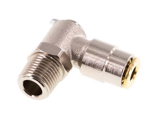 4mm x R1/8'' 90 graden L-verbinding Messing Insteekfitting Buitendraad DraaibaarHoge Druk NBR