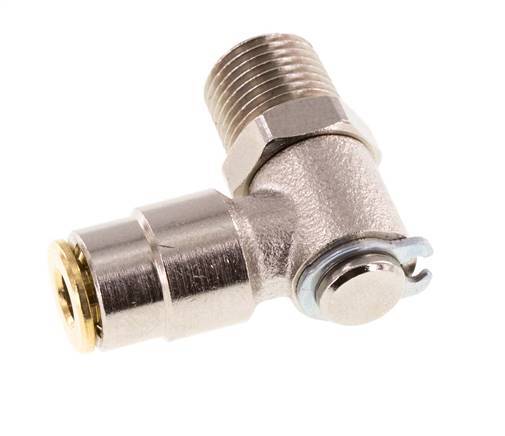 4mm x R1/8'' 90 graden L-verbinding Messing Insteekfitting Buitendraad DraaibaarHoge Druk NBR