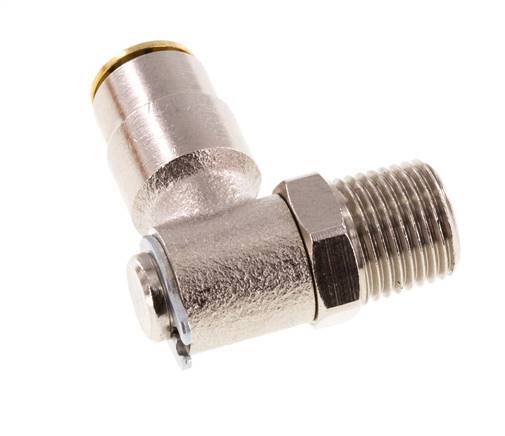 4mm x R1/8'' 90 graden L-verbinding Messing Insteekfitting Buitendraad DraaibaarHoge Druk NBR