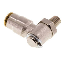 4mm x M 6 (conical) 90 graden L-verbinding Messing Insteekfitting Buitendraad DraaibaarHoge Druk NBR