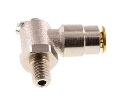 4mm x M 6 (conical) 90 graden L-verbinding Messing Insteekfitting Buitendraad DraaibaarHoge Druk NBR