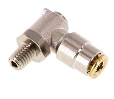 4mm x M 6 (conical) 90 graden L-verbinding Messing Insteekfitting Buitendraad DraaibaarHoge Druk NBR