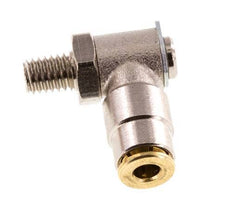 4mm x M 6 (conical) 90 graden L-verbinding Messing Insteekfitting Buitendraad DraaibaarHoge Druk NBR
